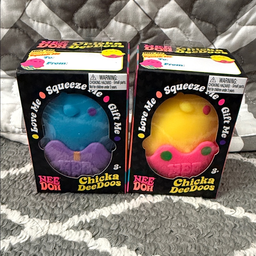 Needoh Chicka DeeDoos Squeeze Toys 2 New In Box Nee Doh
